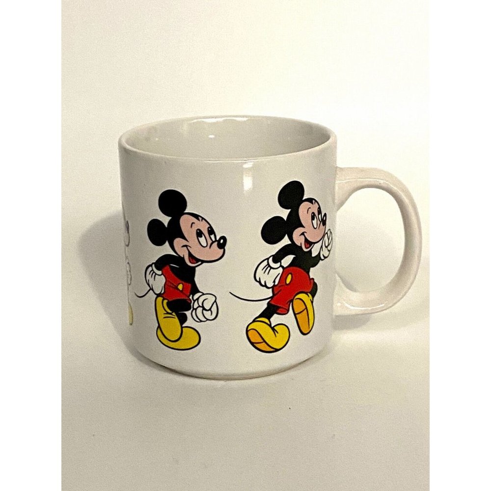 Disney Mickey Mouse Mug~with Mickey Poses All‎ Around Coffee Mug